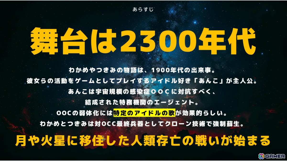 “現代の人間失格”を描くアイドル×SFビジュアルノベル「CODE:OOC」がコミケ106にてリリース！の画像