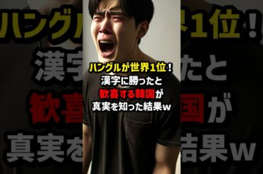 「ハングルが世界1位に！」漢字に勝ったと歓喜する韓国が真実を知った結果　#海外の反応  #日本  #韓国