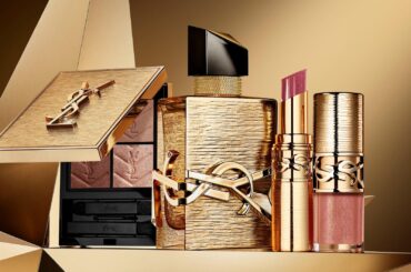 イヴ・サンローラン25年クリスマスコスメ第1弾、“星屑ラメ”煌めくリップ＆ピンクゴールドアイパレ - ファッションプレス