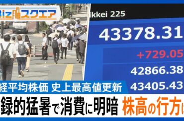 記録的な猛暑で消費に明暗　好調の“冷感グッズ”　一方夏野菜・豚肉に打撃で“猛暑インフレ”　史上最高値株価の行方は？【Bizスクエア】｜TBS NEWS DIG