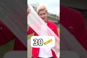 サランラップ何枚まで耐えられるのか検証#shorts