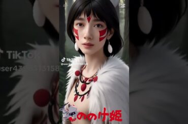 #波留＃美人＃ショートカット＃女優＃AI作成＃もののけ姫風