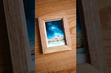 海と星空🌌✨#オイルパステル#星空 #夜空 #風景画  #art #oilpastel #イラストメイキング