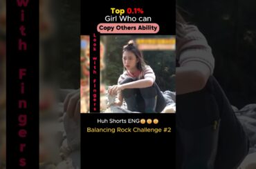 How to look with fingers? 🫡#shorts #balancing #rock