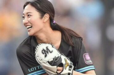 【驚愕の始球式🔥】元野球少女・奥山かずさのフォームがガチすぎて話題に！「ライン完璧👏種市選手も絶賛！」⚾✨