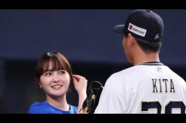 【オリックス】葵わかなが笑顔で始球式に登場「今回も悔しい」ノーバンならずも観客から拍手