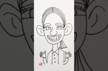 #森川葵 さんを描いてみた #スティンガース #スティンガース警視庁おとり捜査検証室 #一発描き   #似顔絵の描き方★動画一発描きはYouTubeなかむらつよしの似顔絵一発描き★