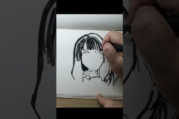 Rough #sketch of #YoumiyaHina #羊宮妃那, amazing #seiyuu and #vocalist of #mygo #声優 #drawing #ytshorts