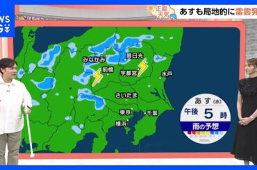 【8月20日 関東の天気】毎日毎日 局地的に雷雨｜TBS NEWS DIG