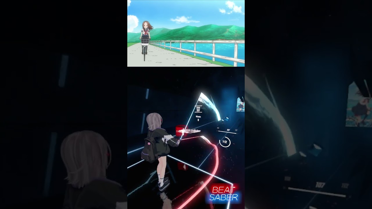 自転車 / 高木さん(CV:高橋李依)「からかい上手の高木さん」ED #beatsaber #Shorts 自転車 / 高木さん(CV:高橋李依)「からかい上手の高木さん」ED #beatsaber #Shorts