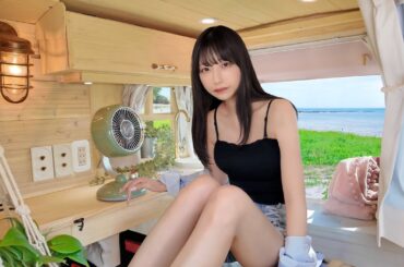 猛暑の沖縄で軽バン車中泊、扇風機では耐えられない暑さに限界…