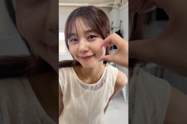 【アナウンサーのリアルな私服🍒】LOOK BOOKの時にまいやんが撮ってくれたよ〜😚🫶　左肩ヘアアイロンで火傷した😂　全コーデ紹介はYouTube本編見てね💫　#1週間コーデ #夏服コーデ