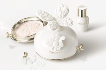 コスメデコルテ究極のフェイスパウダー、蝶＆花々の“アロマストーン風”純白ドーム型ケースで - ファッションプレス