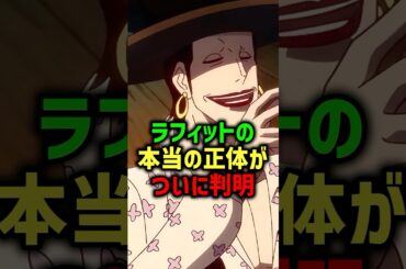 ラフィットの本当の正体がついに判明#ワンピース