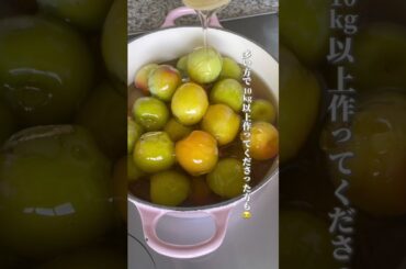 Instagramで保存数43万超！【伝説の梅シロップ】　recipe bookも好評発売中！　#梅 #梅シロップ #梅仕事