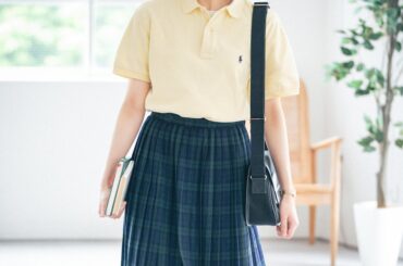 はじめまして！ポロシャツ×プリーツスカートのプレッピースタイルが私らしいmomoです【FUDGE FRIEND おしゃれさんの毎日コーディネート vol.574｜momo】 | FUDGE FRIEND | ファッション