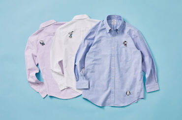 ブルックス ブラザーズのボタンダウンシャツに、スヌーピーの刺繍をカスタマイズ！｜Fashion｜madameFIGARO.jp（フィガロジャポン）