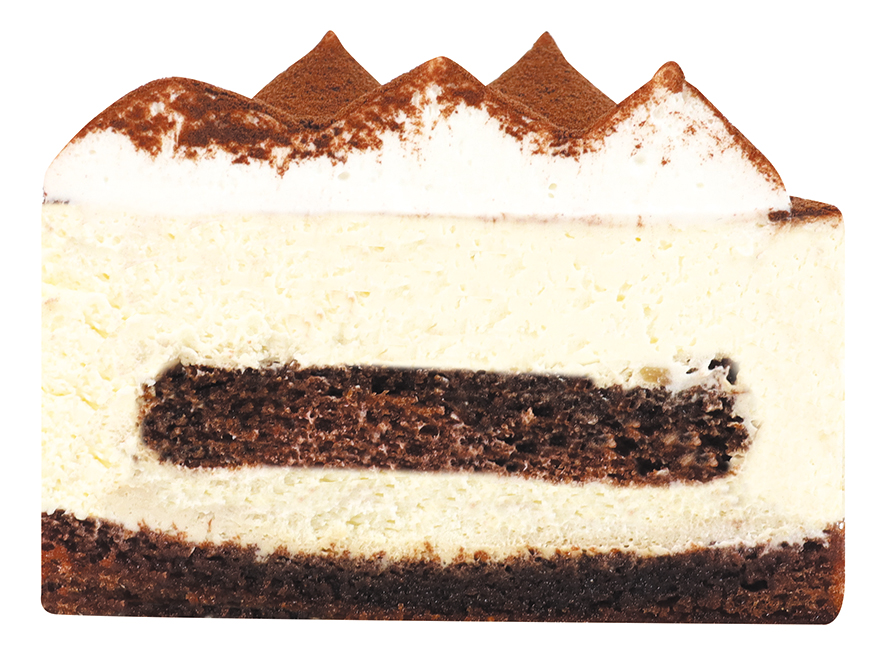 不二家洋菓子店「1990's ティラミスケーキ」断面図イメージ