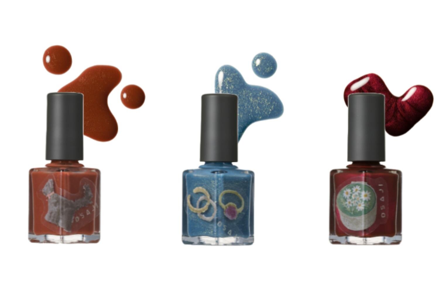 (左から)オサジ アップリフト ネイルカラー 605,606,607 各2,090円＜限定品＞