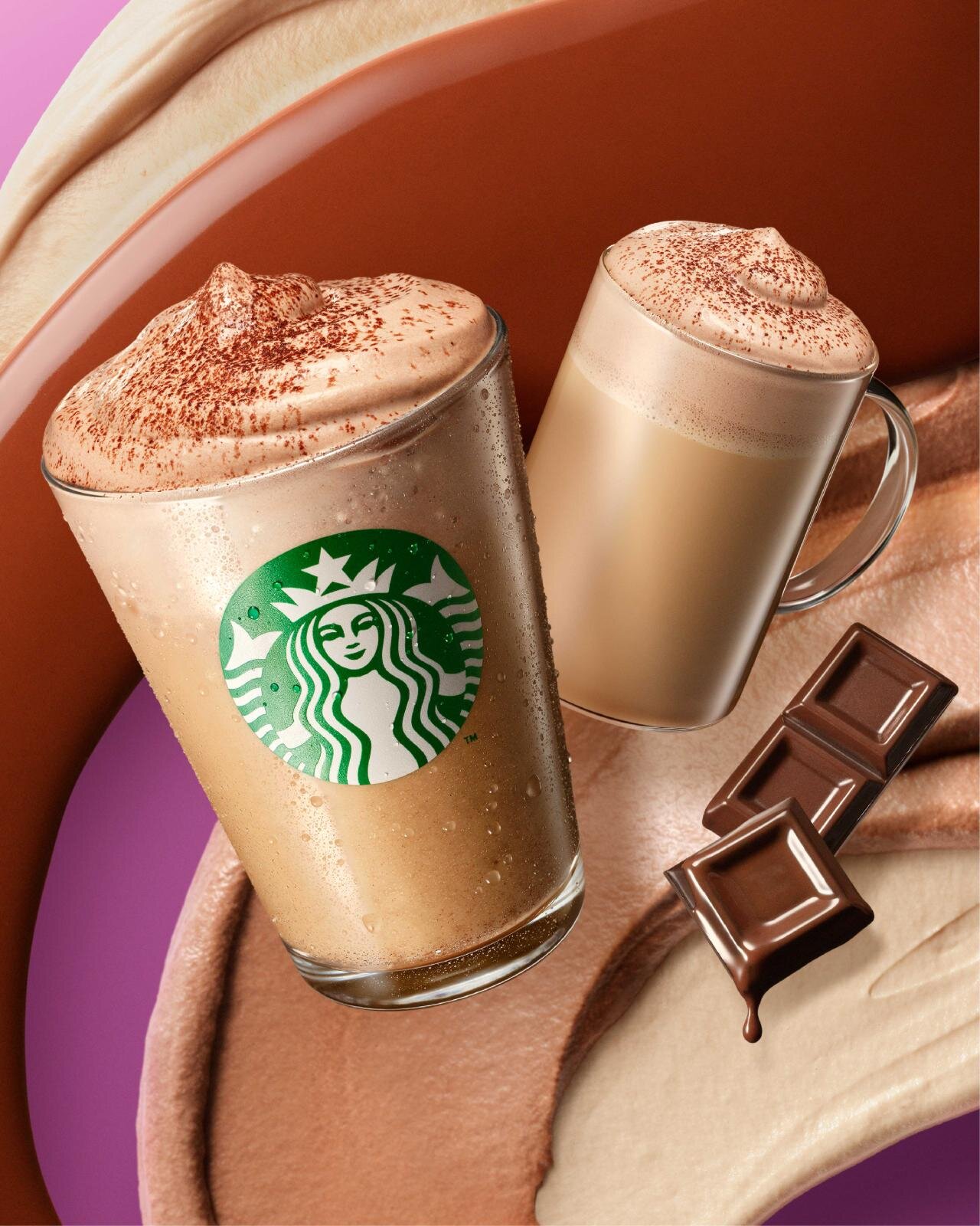 「チョコレート ムース ラテ」(ホット/アイス) 持ち帰り 589円、店内利用 600円※トールサイズのみ