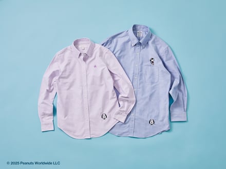 スヌーピーの刺繍が施されたシャツ