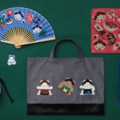 ファミリアと日本相撲協会のコラボレーションアイテム