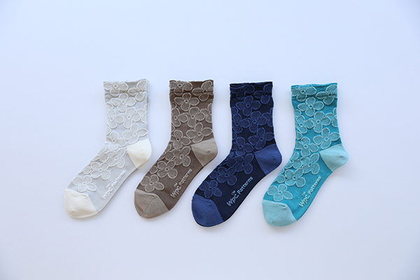 【Wpc.Patterns×靴下屋】フロートクッカロークルー