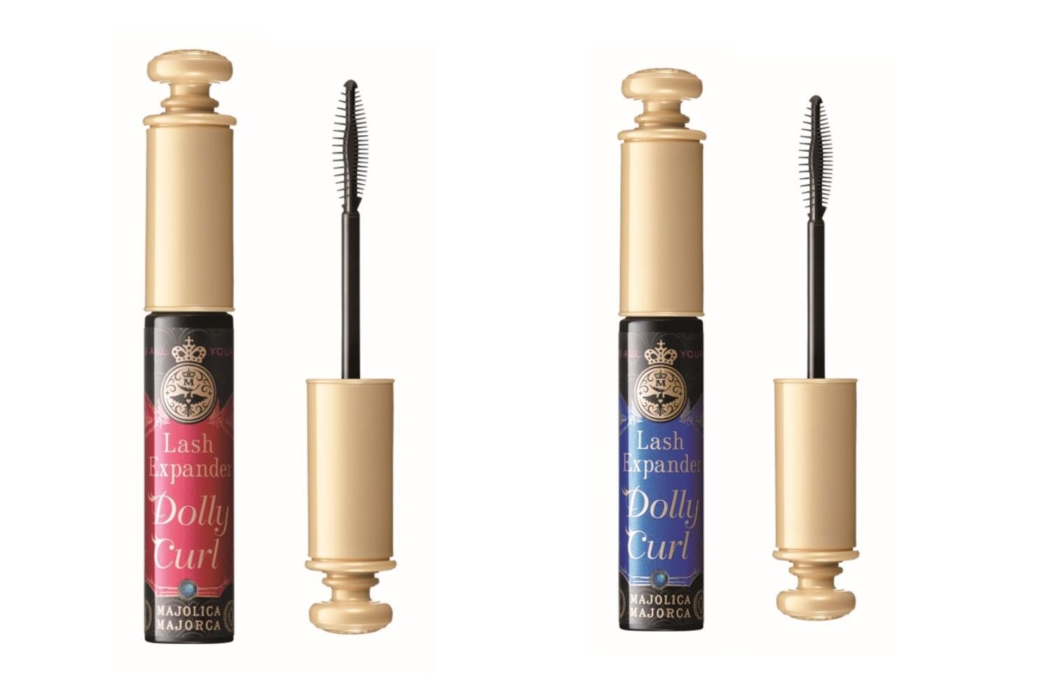 (左から)「マジョリカ マジョルカ ラッシュエキスパンダー ドーリーガール(ラメ)」RD601,BL602 各1,980円＜数量限定＞