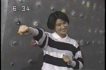 フリークライミングに挑戦する豊田順子アナ