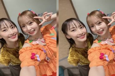 H91- 【高柳明音】親友松井玲奈との仲良し密着2ショットにファン歓喜！