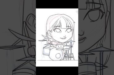 #chibi #hayashicoco #林鼓子 #sketch #声優 #バンドリ #ytshorts #anime #digitalart #椎名立希 #Mygo