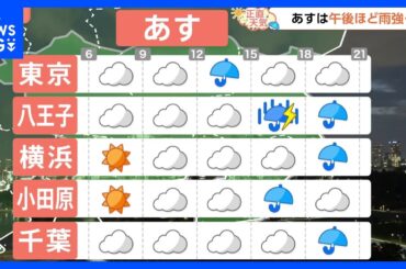 【9月11日 関東の天気】午後ほど雨強く｜TBS NEWS DIG