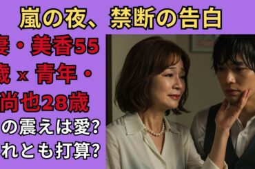 【シニア恋愛】嵐の夜、停電の館で揺れた境界――妻55歳と青年28歳