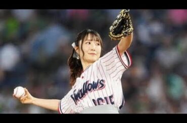 ⚾🎤💖声優・日高里菜が神宮球場で奇跡の始球式‼️✨ フリルスカート姿でノーバン投球成功😍👏🔥【盾の勇者コラボ🎶🛡️】