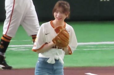 【女優 桜田ひよりさん、初の始球式‼️】2025年9/13 東京ドーム