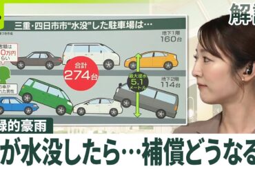 【記録的豪雨】三重の“浸水駐車場”274台の撤去めど立たず 「車両保険」加入率は47.2％