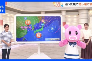 【9月17日 関東の天気】湿った風で蒸し暑さ続く｜TBS NEWS DIG