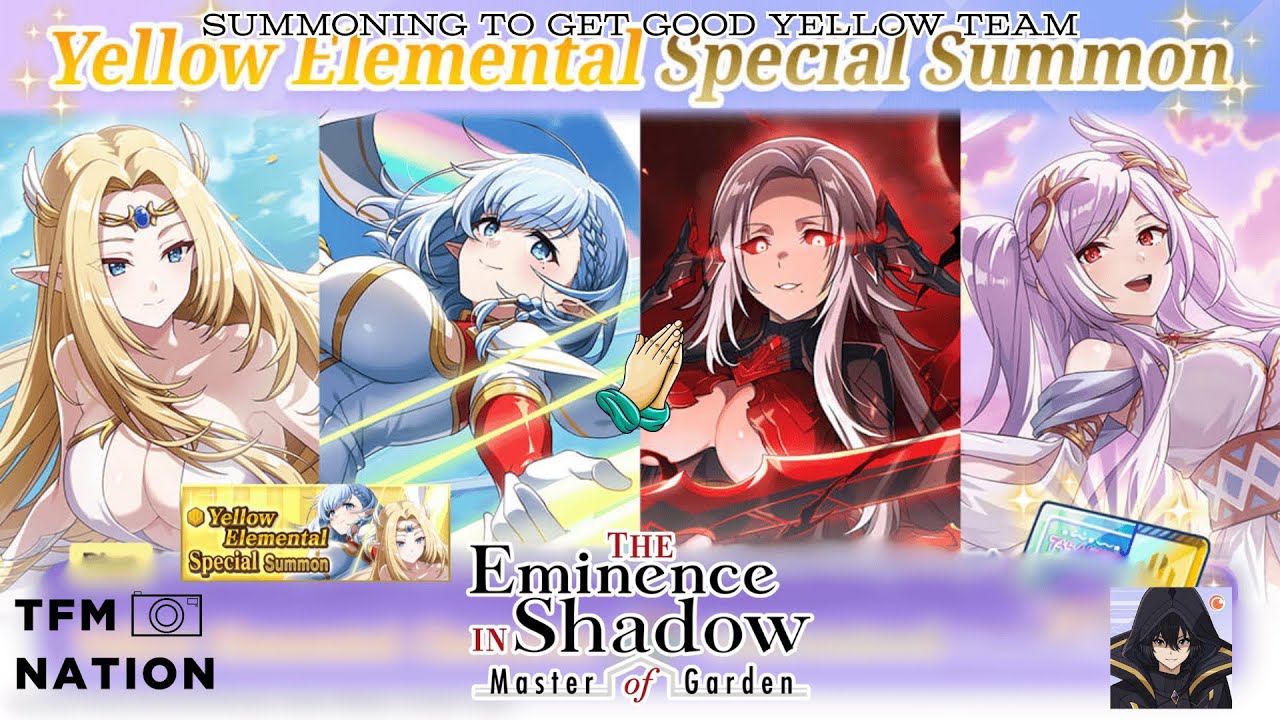 MULTI SUMMON PULLS OF YELLOW ELEMENTAL UNITS! | The Eminence in Shadow Master of Garden MULTI SUMMON PULLS OF YELLOW ELEMENTAL UNITS! | The Eminence in Shadow Master of Garden