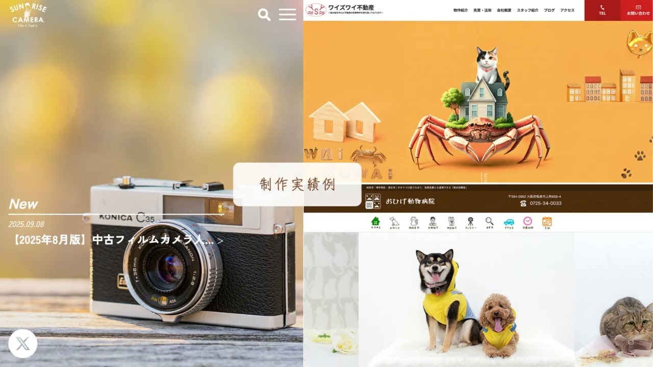 堺市・和泉市で撮影込みのHP・ECサイト制作 | AQUA VISION 堺市・和泉市で撮影込みのHP・ECサイト制作 | AQUA VISION