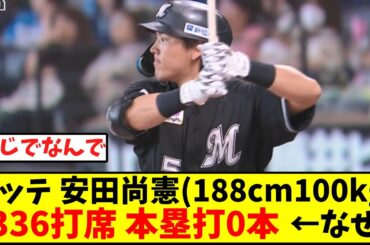 ロッテ 安田尚憲(188cm100kg)336打席 本塁打0本 ←こいつがホームラン打てない理由