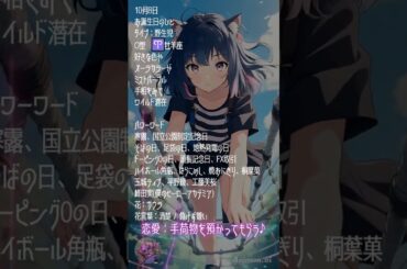 【10月8日】占術的に追い風のある時の主役！#今日の占い