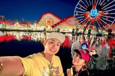 いつかディズニーアドベンチャーパークの観覧車の前で写真を撮るという夢が遂に叶いました…