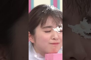顔面パイをくらう！小川彩 #shorts