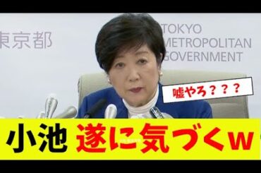 【衝撃】小池百合子さん、遂に気づくw