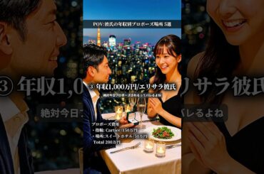 【偏見】彼氏の年収別プロポーズシチュエーション #ai