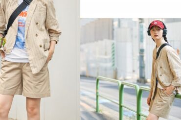 背伸びしすぎないきちんと感が私らしい、《Dot and Strips》のチノハーフパンツ【FUDGE dig.｜おしゃれ探求者の、「愛用チノパン」01 FUDGE FRIENDうさみ 】 | FUDGE dig. | ファッション