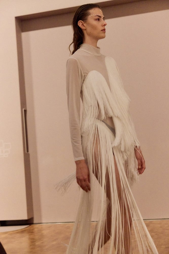 オスロのムンク美術館で開催されたPearl Octopuss.yファッションショーのひとコマ。