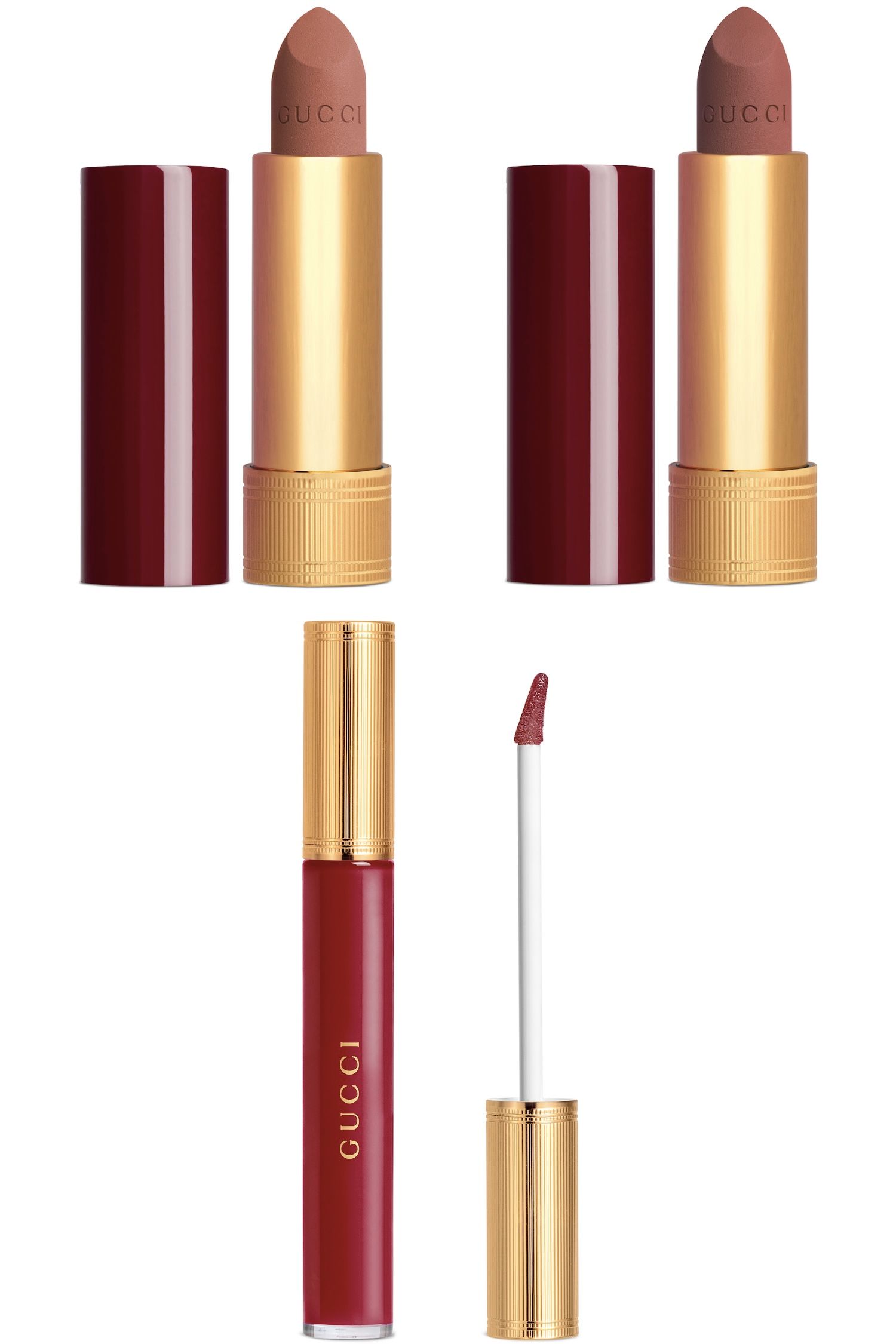 グッチのホリデー限定メイクアップコレクションが、艶めくレッドとゴールドの華やかな装いで登場