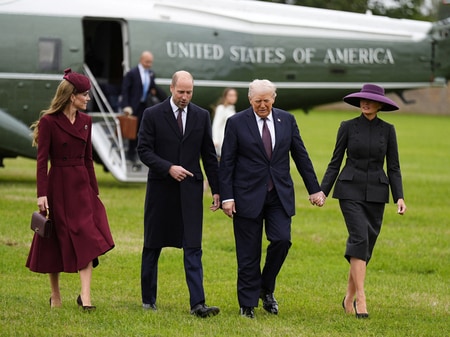 米トランプ大統領夫妻が訪英。メラニア夫人とキャサリン妃、英米ファッションの競演！_img1