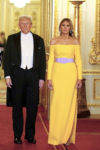 米トランプ大統領夫妻が訪英。メラニア夫人とキャサリン妃、英米ファッションの競演！_img2